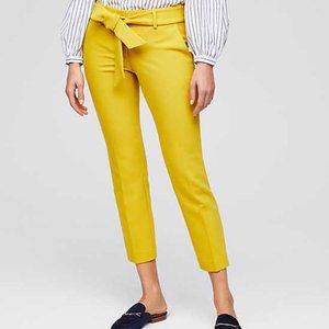 Loft Marisa Slim Tie-Waist Dress Pants Trousers - Solar Mustard Yellow 6